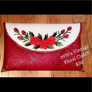 💄1970’s Vintage Floral Clutch